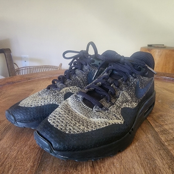 Nike Air Max 1 Ultra Flyknit Olive Green Athletic Sneaker Shoes Mens Size 7 main image 12